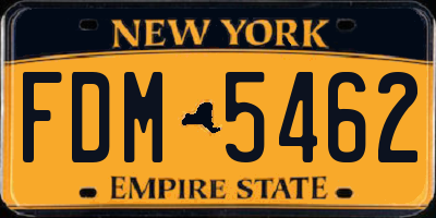 NY license plate FDM5462