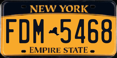 NY license plate FDM5468