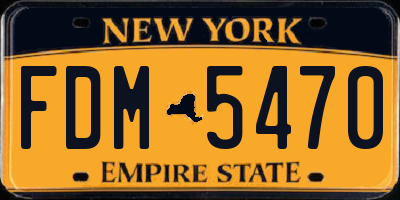 NY license plate FDM5470