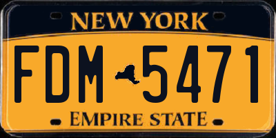 NY license plate FDM5471