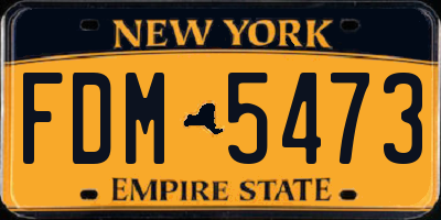 NY license plate FDM5473