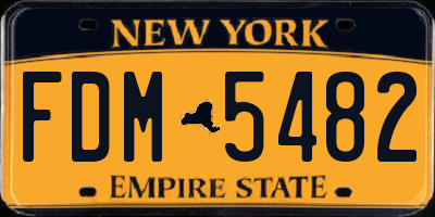 NY license plate FDM5482