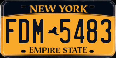 NY license plate FDM5483