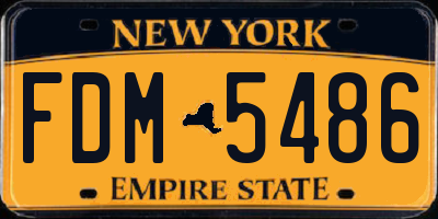 NY license plate FDM5486