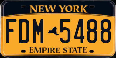 NY license plate FDM5488