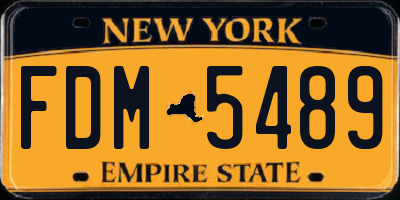 NY license plate FDM5489