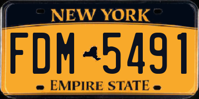 NY license plate FDM5491