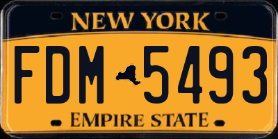 NY license plate FDM5493