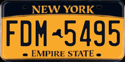 NY license plate FDM5495