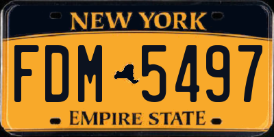 NY license plate FDM5497
