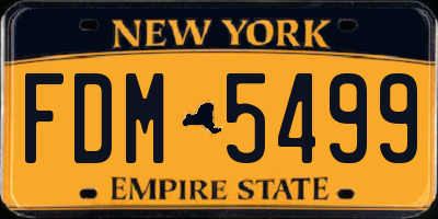 NY license plate FDM5499