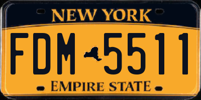 NY license plate FDM5511