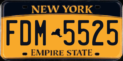 NY license plate FDM5525