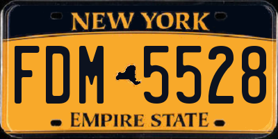NY license plate FDM5528