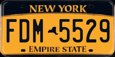 NY license plate FDM5529