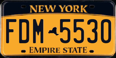 NY license plate FDM5530