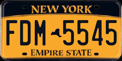 NY license plate FDM5545
