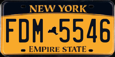 NY license plate FDM5546