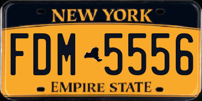 NY license plate FDM5556