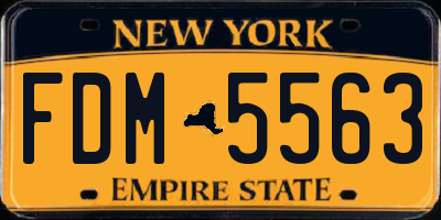 NY license plate FDM5563