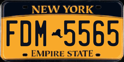 NY license plate FDM5565