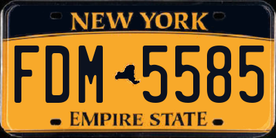 NY license plate FDM5585