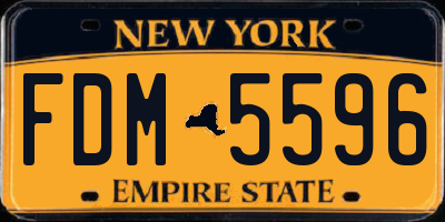 NY license plate FDM5596