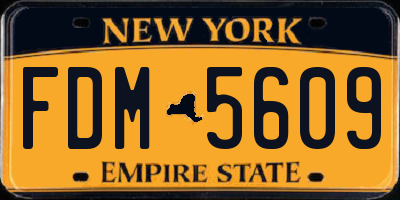 NY license plate FDM5609