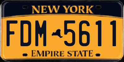 NY license plate FDM5611