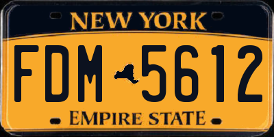 NY license plate FDM5612