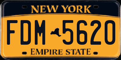 NY license plate FDM5620