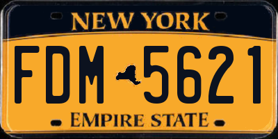 NY license plate FDM5621