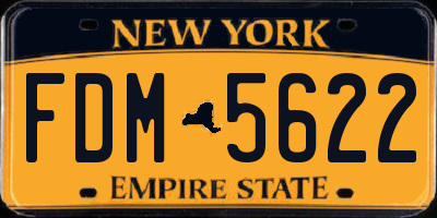 NY license plate FDM5622