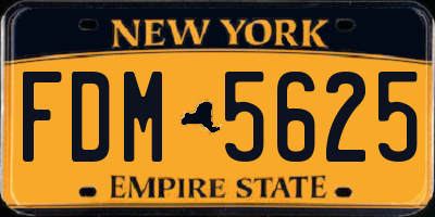 NY license plate FDM5625