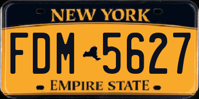 NY license plate FDM5627