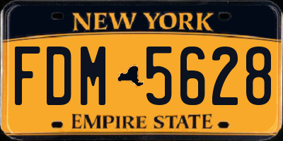 NY license plate FDM5628