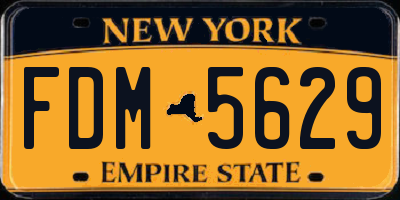 NY license plate FDM5629