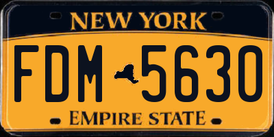 NY license plate FDM5630