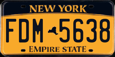 NY license plate FDM5638