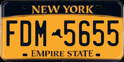 NY license plate FDM5655