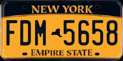 NY license plate FDM5658