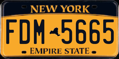 NY license plate FDM5665