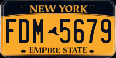 NY license plate FDM5679