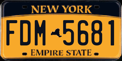 NY license plate FDM5681