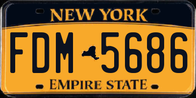 NY license plate FDM5686