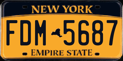 NY license plate FDM5687