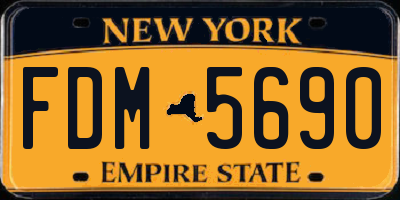 NY license plate FDM5690