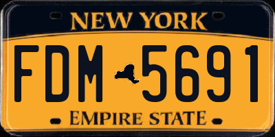 NY license plate FDM5691
