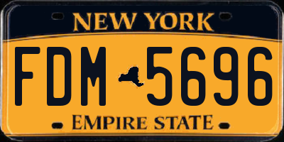 NY license plate FDM5696