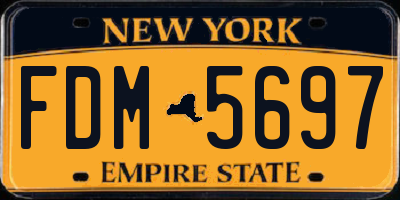 NY license plate FDM5697